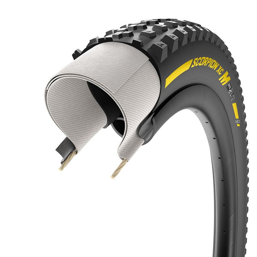 Pirelli, Scorpion Race XC M, Mountain Tire, 29x2.4, Folding, Tubeless Ready, Race XC Compound, Lite, 120TPI, Black