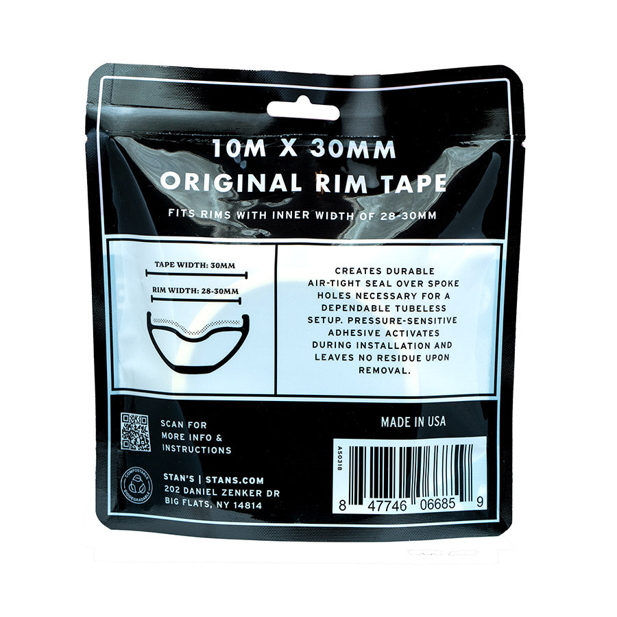 Stans No Tubes, Rim Tape, Tubeless Tape, 10m, 21mm
