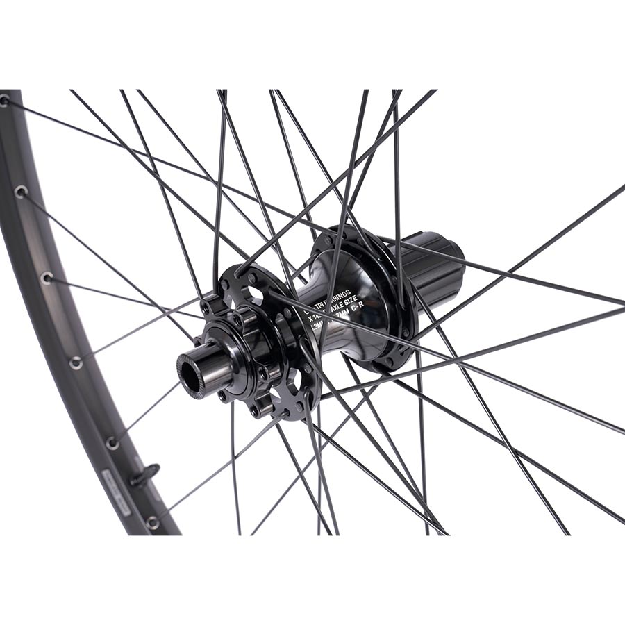 Seido, Magnon, Wheel, Pair, 650B / 584, Holes: 32, 12mm TA, F: 100mm, R: 142mm, Disc IS 6-bolt, Shimano HG, Pair