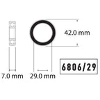 Wheels Manufacturing, SB-6901-2RS sealed bearings, 12X24X6mm, Bag of 2