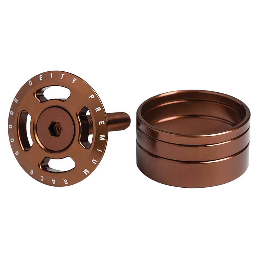 Deity, Crosshair, Topcap and headset spacers, 1-1/8'', Black