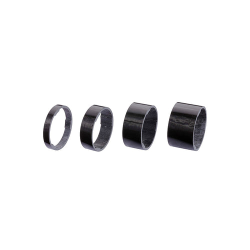 BBB Cycling, BHP-35 UltraSpace, Headset Spacer, 1-1/8'', Height: 5mm/10mm/15mm/20mm, Carbon, Black, 4pcs