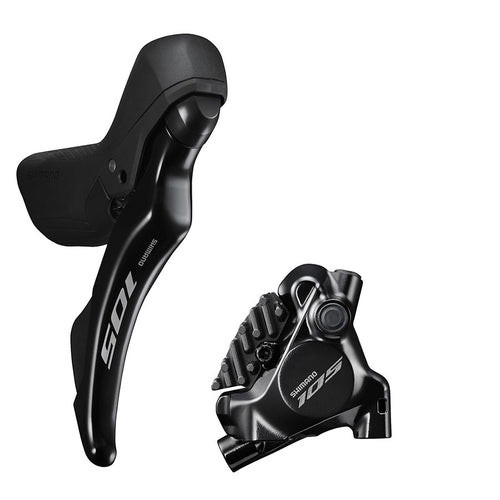 Shimano, 105 ST-R7120 / BR-R7170, Road Hydraulic Disc Brake, Front, Flat mount, 160mm, Black, IR71202DLF6SC100A