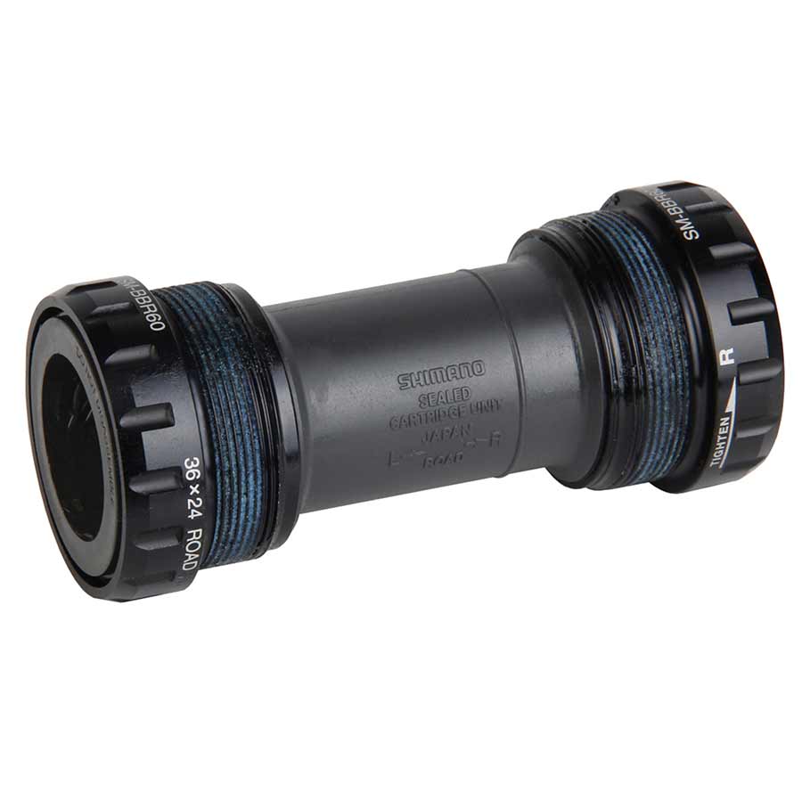 Shimano, ISMBBR60B, SM-BBR60, Hollowtech II, BB Shell: 68mm, Axle: 24mm, Steel, Grey