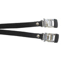 EVO, Nylon toe clip straps with steel buckle, Black