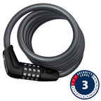 Abus, Numero 5510C, Cable with 4 digit combination lock, 10mm x 180cm (12mm x 5.9')