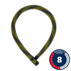 Abus, IvyTex IVERA 7210K, Chain Lock, Key, 7mm, 85cm, 2.8', Sparkling Orange
