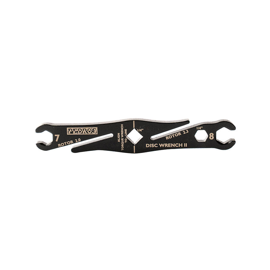 Pedros, Disc Wrench II, 7 & 8mm flare wrenches plus two rotor truing slots