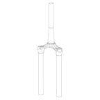 RockShox, Fork CSU - Solo Air 27 Boost™ 15X110 150mm Max Aluminum Taper Diffusion Black (No Gradients) - Reba A7 130-150mm (2018+), 11.4018.008.545