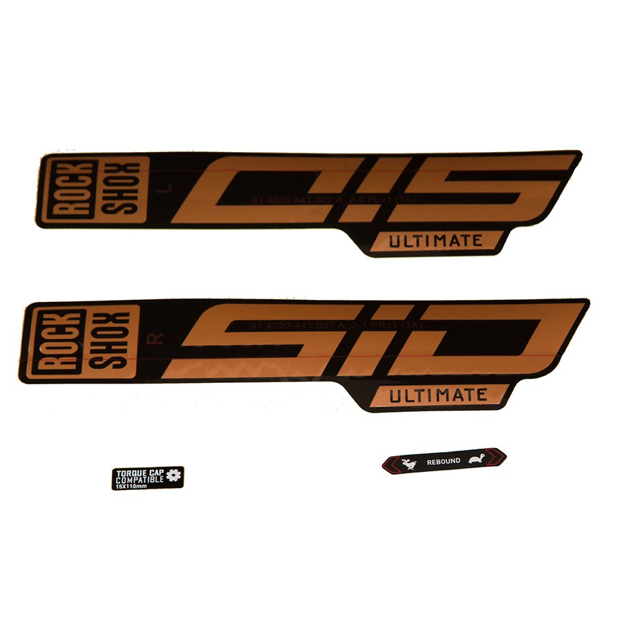 RockShox, SID 35 Ultimate Decal Kit, Gloss Polar for Blue Lowers