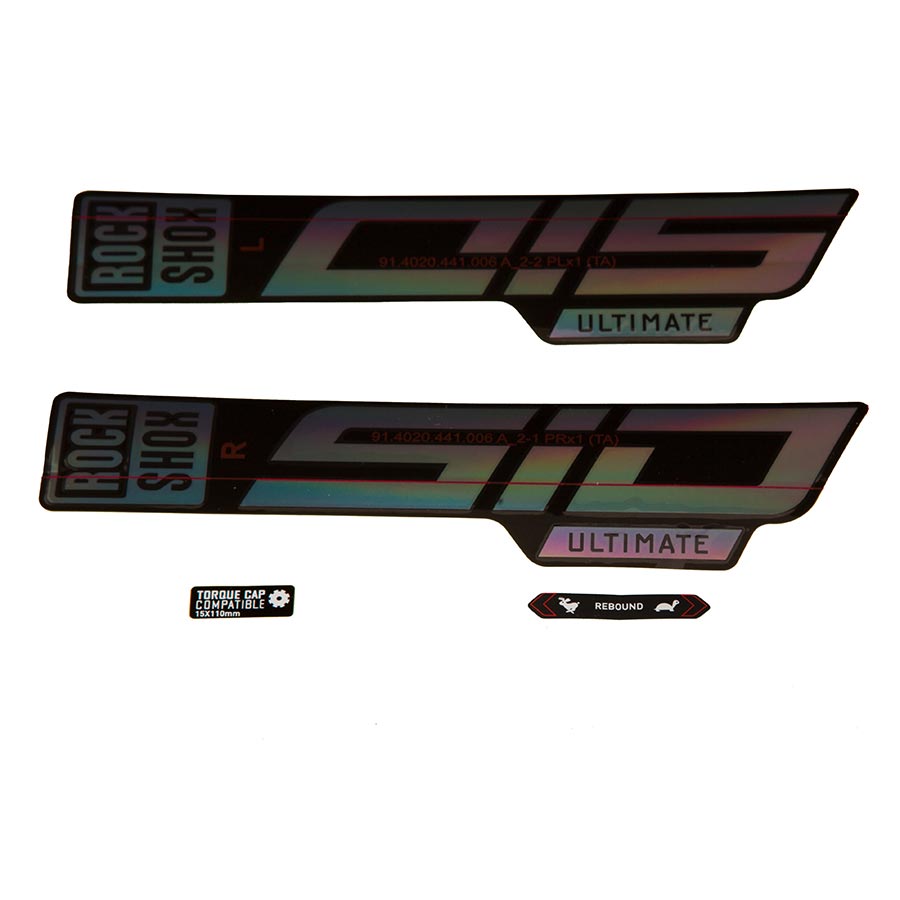 RockShox, SID 35 Ultimate Decal Kit, Gloss Polar for Blue Lowers