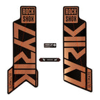 RockShox, Lyrik Ultimate Decal Kit, Matte Copper for Gloss Black Lowers