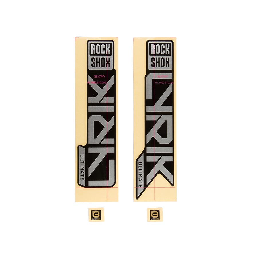 RockShox, Decal Kit for Lyrik Ultimate for 2023, Matte Copper for High Gloss Black